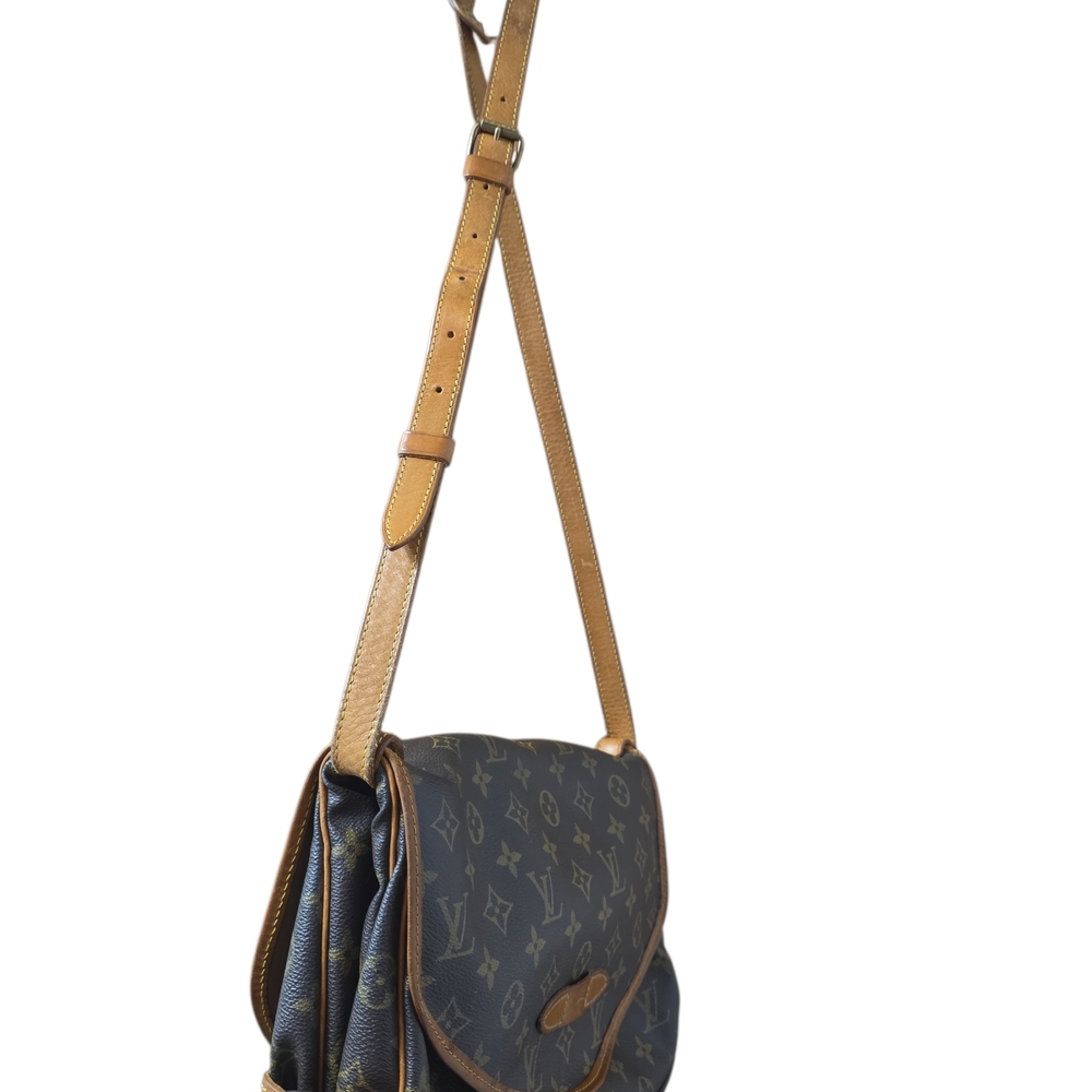 Louis Vuitton Crossbody Bag in Dark Brown and Tan